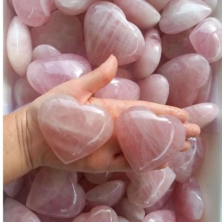 Coração de Cristais Lapidados 100% pedras naturais - corações cristal de rocha legítimo em Oferta na Shopee