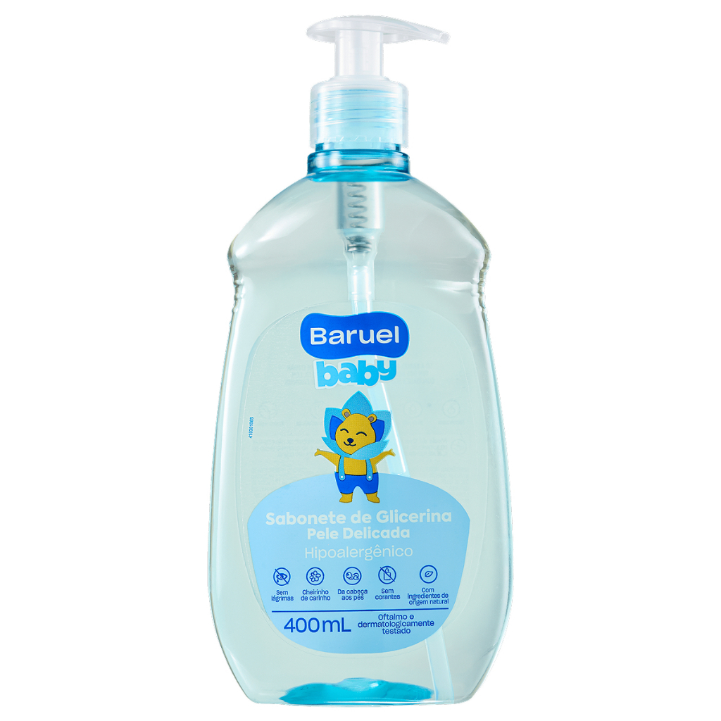 Sabonete Infantil Líquido Pele Delicada Baruel Baby 400ml em Oferta na Shopee