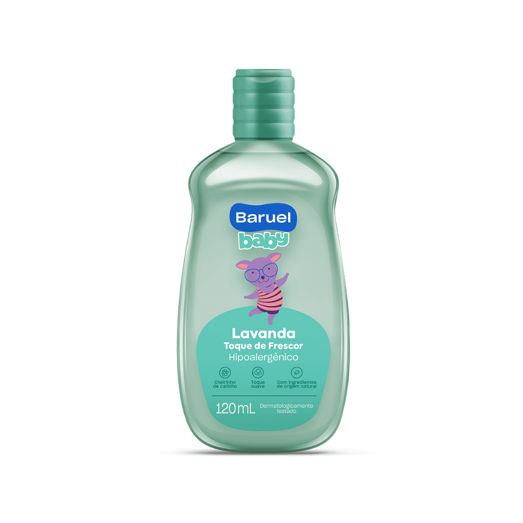 Colônia Infantil Baruel Baby Toque De Frescor Lavanda 120ml em Oferta na Shopee