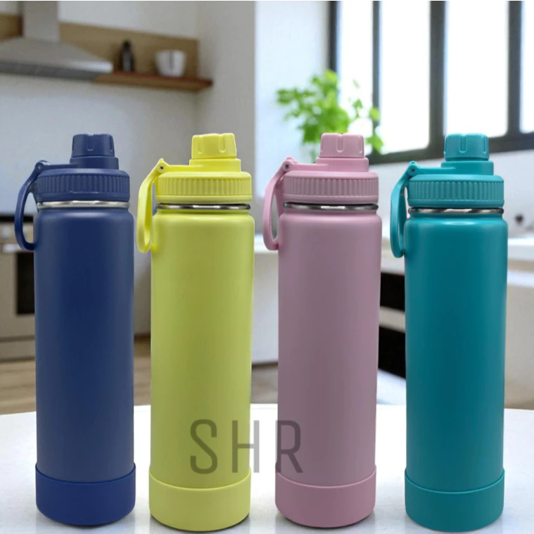 Garrafa Térmica 800ml Com Base De Silicone Removível Aço Inoxidável Quente/Frio — imagem 1