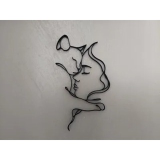 Felino Gato Amor está no ar decoração de parede 3D em Oferta na Shopee