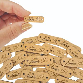 50 Etiquetas 3x1 Com Amor Retangular Prontas em Oferta na Shopee