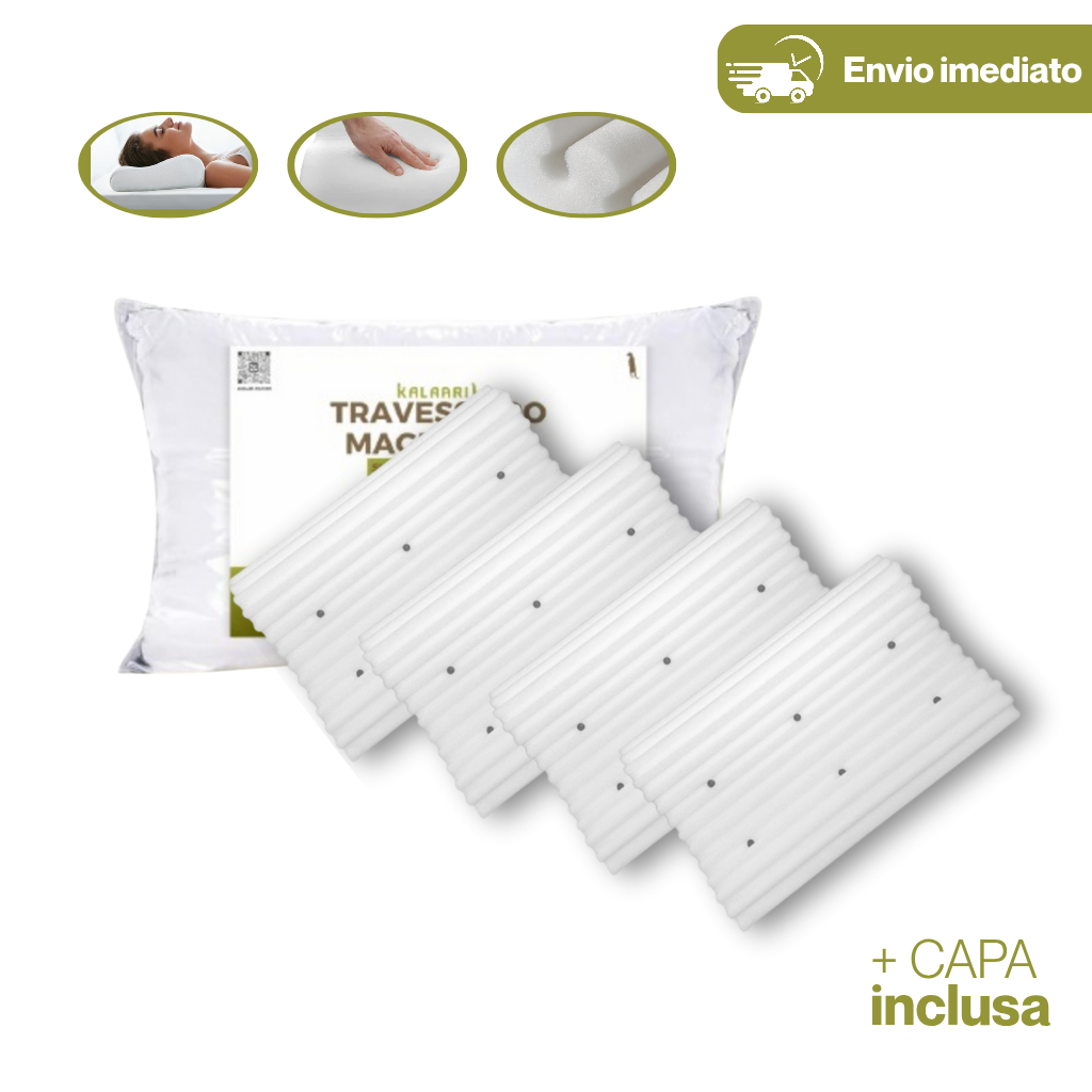 Travesseiro CERVICAL Ortopédico Magnetico Infravermelho Terapêutico Pillow Anatômico Anti Ronco