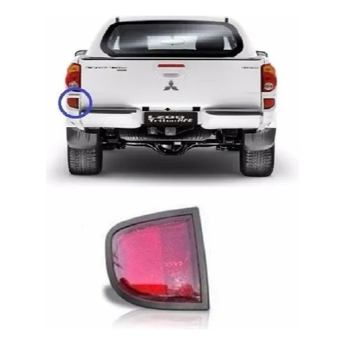 PAR REFLETOR PARACHOQUE TRASEIRO L200 TRITON 2008 2009 2010 2011 2012 2013 2014 2015 — imagem 2 de 2