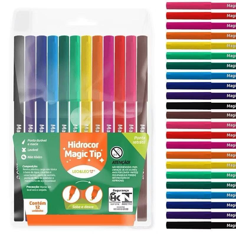 CANETINHA VAI E VEM 12 CORES LEO&LEO em Oferta na Shopee