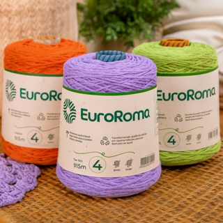 Barbante EuroRoma Nº 4 915m Ecológico Sustentável para Crochê Tricô Artesanato em Oferta na Shopee