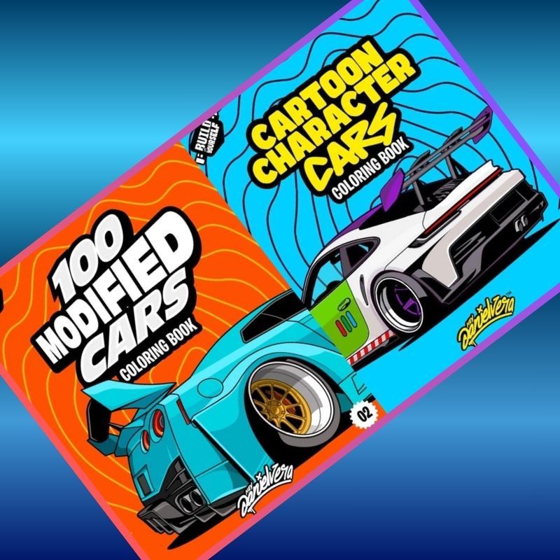 100 Desenhos para colorir  Modified Cars FOLHAS SOLTAS A4 + Acetato NÃO É ENCADERNADO em Oferta na Shopee