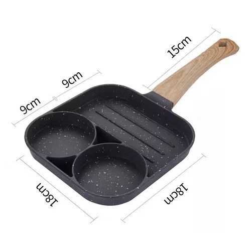 Frigideira Antiaderente 3 em 1 com Divisórias