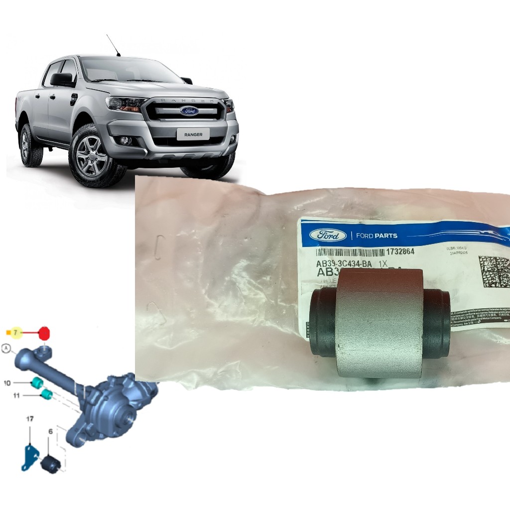 Bucha Menor  do Diferencial Dianteiro Ford Ranger 2013 a 2023 Original