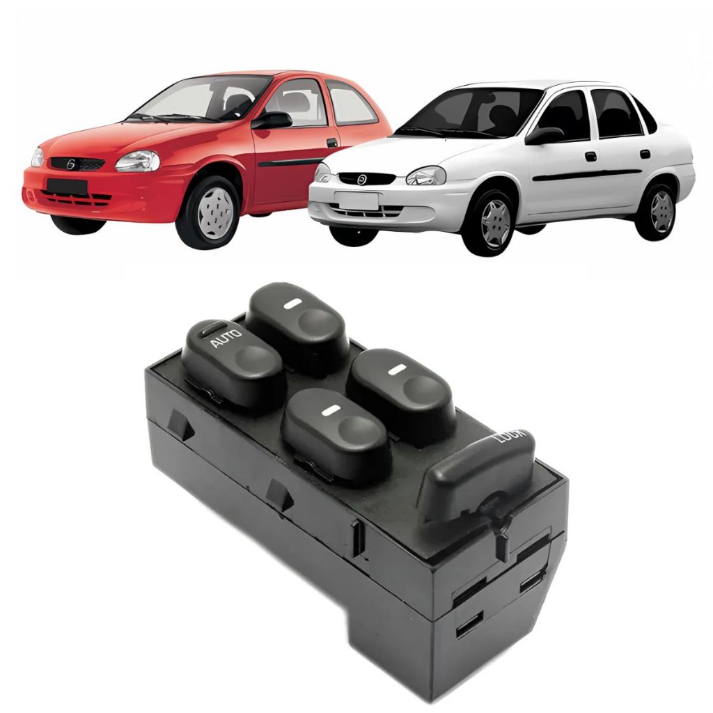 Botão Interruptor Comando Vidro Elétrico Quádruplo Corsa Classic com Trava