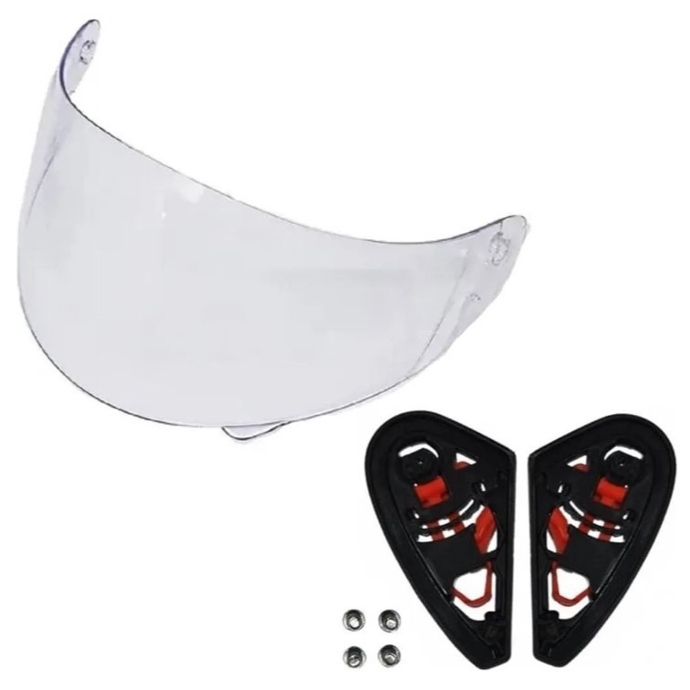 KIT VISEIRA + SUPORTE TRAVA REPARO DE VISEIRA CAPACETE MT THUNDER BLADE SHOX HELT ALTA QUALIDADE TOP