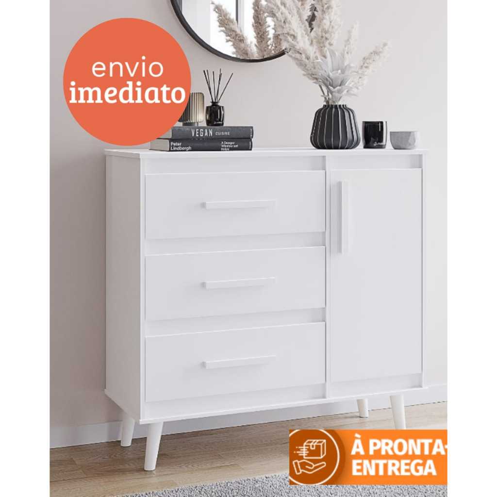 Cômoda Sapateira Retrô com 3 Gavetas - Envio Imediato em Oferta na Shopee