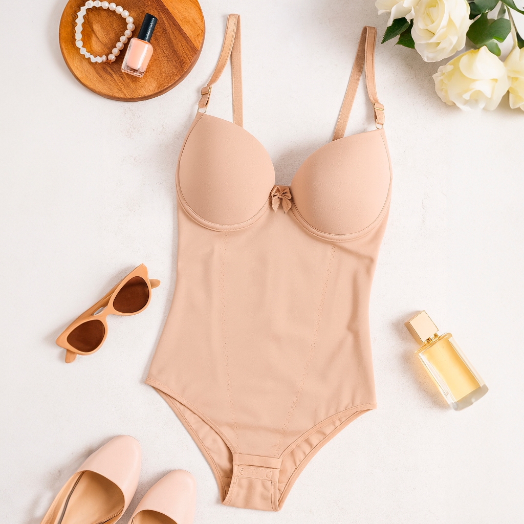 Body Redutor Com Bojo Cetinete Shapewear Compressão Barriga Alças Reguláveis em Oferta na Shopee