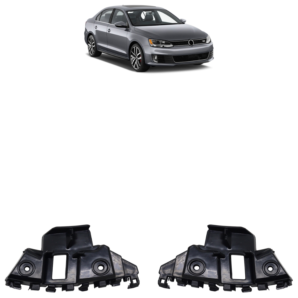 Par Suporte Parachoque Dianteiro Jetta 2011 2012 2013 2014 Preto Liso em Oferta na Shopee