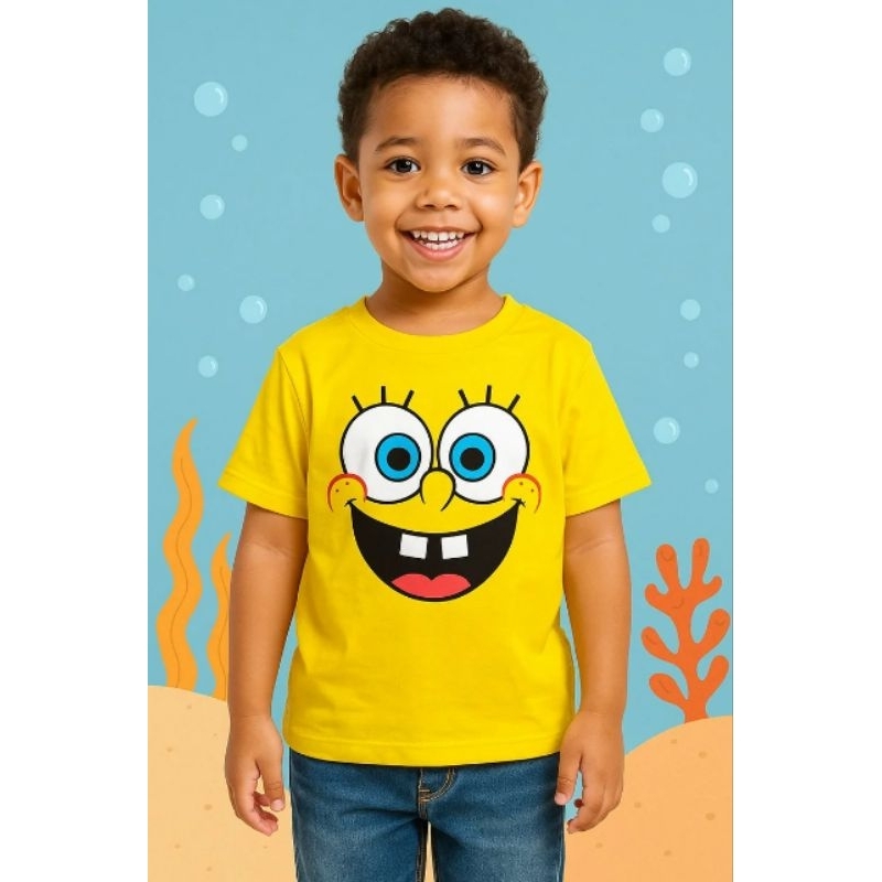Camiseta Infantil Bob Esponja Patrick Manga Curta 100% Algodão em Oferta na Shopee