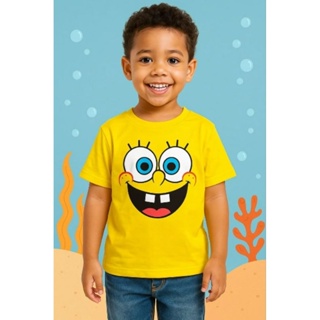 Camiseta Infantil Bob Esponja Patrick Manga Curta 100% Algodão em Oferta na Shopee