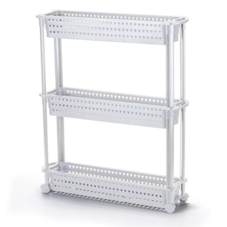 Prateleira de Plástico com Roda para Cozinha e Banheiro 3 Divisórias 53x26cm - Arthi em Oferta na Shopee