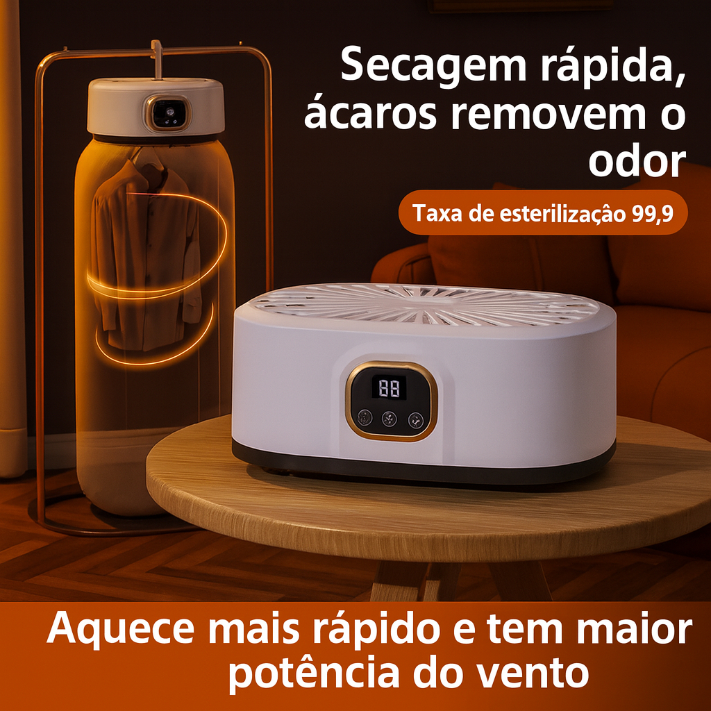 Secador de Roupas Portátil 110V/220v Mini Secadora Elétrica Com Cortina Secagem Com Led  e estilização