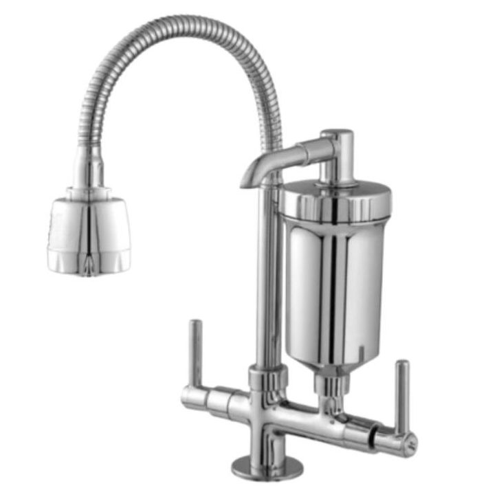 Torneira Gourmet Com Filtro Cozinha Mesa/Bancada Luxo Metal Cromado 1/4 Volta 3168 C61