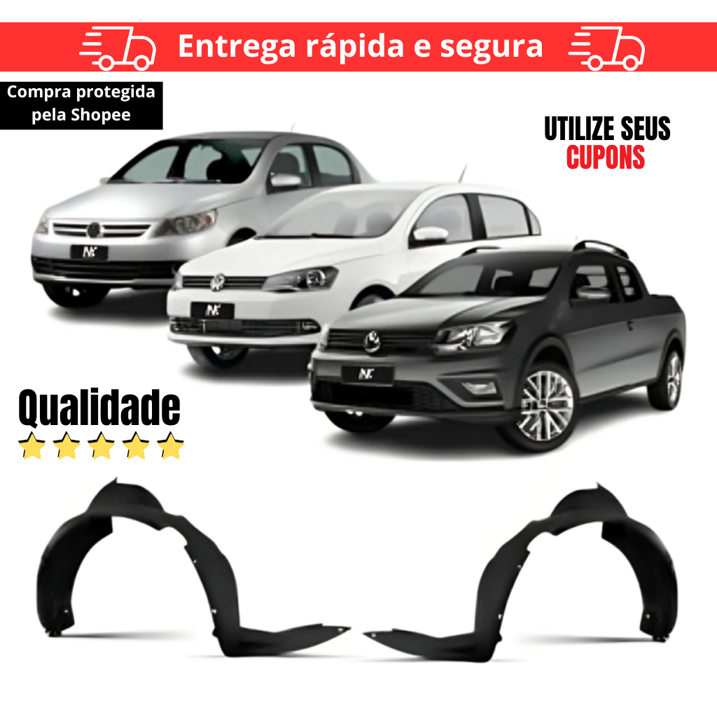 Par/Un Parabarro Dianteiro Gol Voyage Saveiro G5 G6 G7 2009 2010 2011 2012 2013 Á 2018 ASA URUBU MOR em Oferta na Shopee