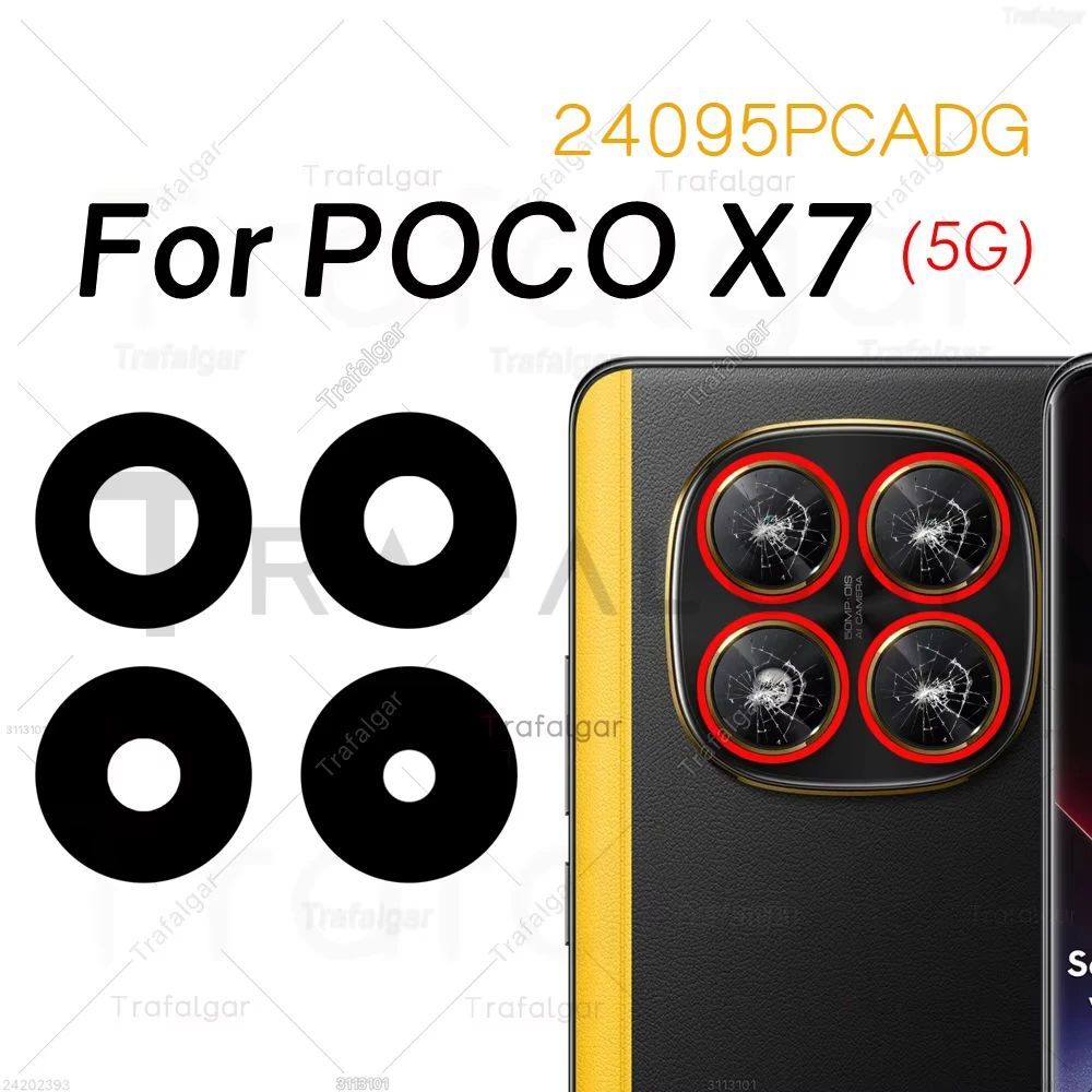 4 LenteS De Vidro Da Câmera Traseira Poco X7