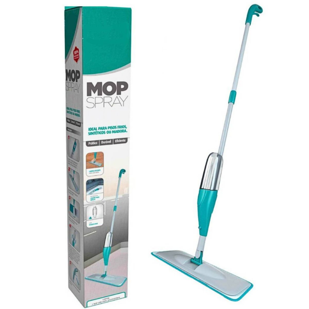 Mop Spray PRO Magico Com Reservatorio Rodo De Limpeza Refil Microfibra