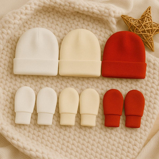 Kit com 3 Touca e Luva Para Bebê Recém Nascido 100% Algodão Antialérgico Luvinhas para MaternidadeToquinhas em Oferta na Shopee