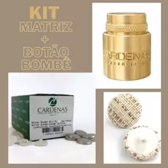 Botão Bombe Plástico + Matriz de aplicação