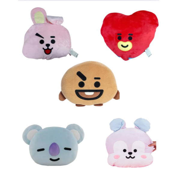 Manta Almofada Infantil Personagens Kpop Bt21 Bts Army Macia Versatil