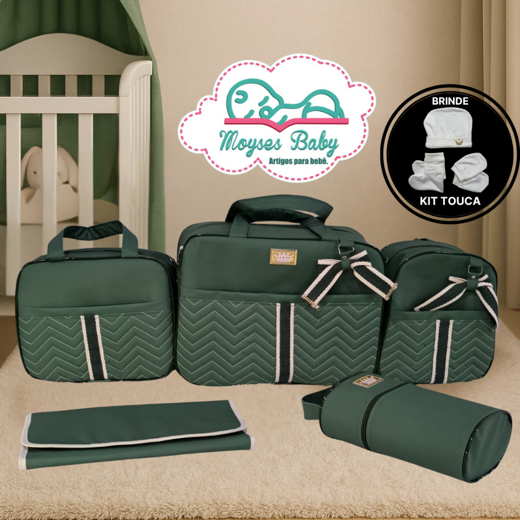 Kit de Bolsa Maternidade 5 Peças Laço + Mimo Moyses Baby