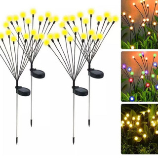 Luminaria De Jardim Em Forma De Vagalume Placa Solar Espeto Luz Led Decoração