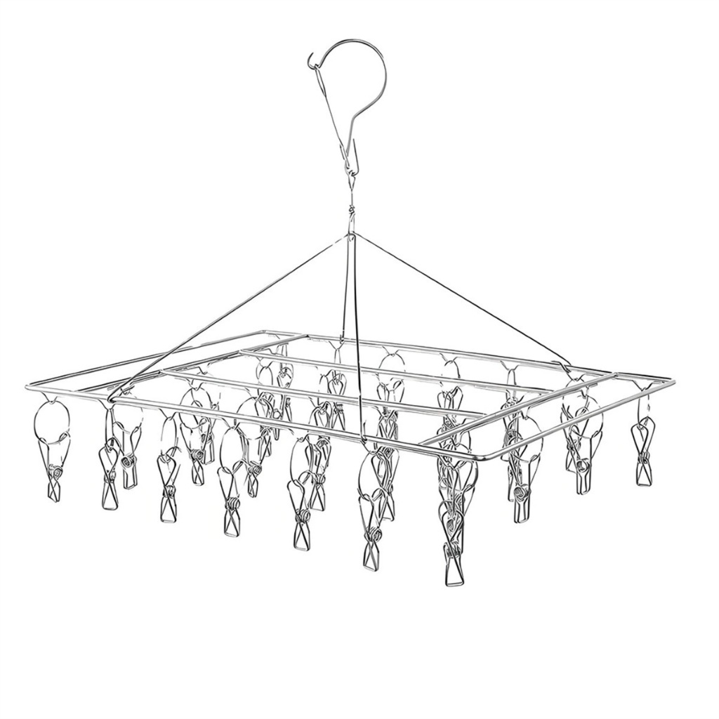 Varal 40 Prendedores Para Roupa Intima Para Calcinha Meia Cueca Reforçado inox 20 Prendedores