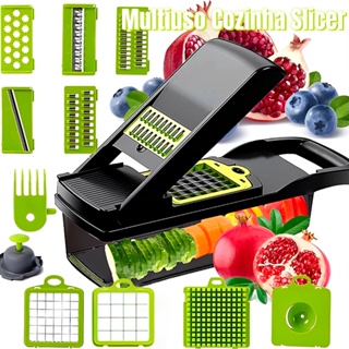 Fatiador De Cozinha Multifuncional Profissional Em Aço Inoxidável 16 1 Vegetais/Frutas em Oferta na Shopee