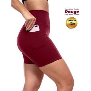 Short Legging com BOLSO fitness levanta bumbum modeladora  poliamida ideal para Academia pilates e ginastica em Oferta na Shopee