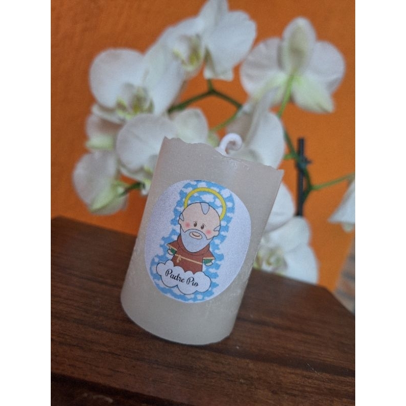 vela milagrosa perfumada lavanda orar São Padre Pio milagre cura espiritual rezar terço branca