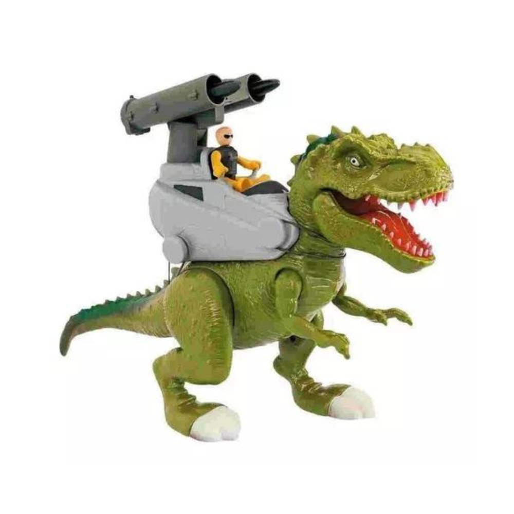 Dinossauro Rex Attack Lança Missil Com Luz E Som - Adijomar