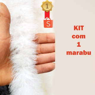 Pluma Marabu Branca 1,50 – Penas Macias para Carnaval, Fantasia, Artesanato e Decoração em Oferta na Shopee
