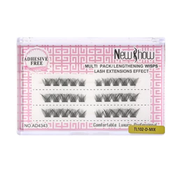 New Show Cílios Tufos Sem Nó ADHESIVE FREE Extensão de Cilios Alongamento/PACOTE MÚLTIPLO