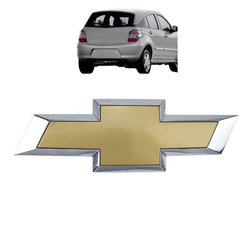 Emblema Porta Mala gravata Agile 2011 a 2014 Logo GM Dourado ou Preto