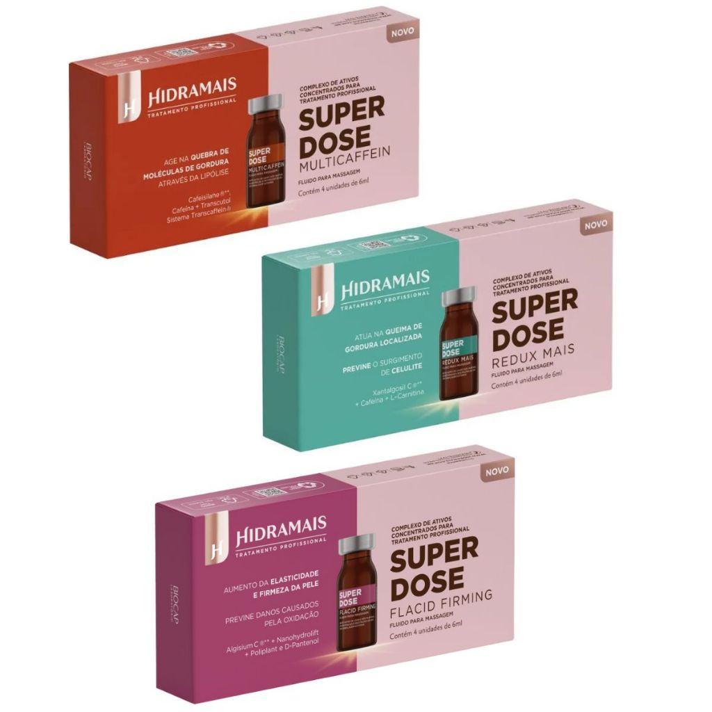 Kit 3 Box Super Dose Fluido Para Massagem Hidramais