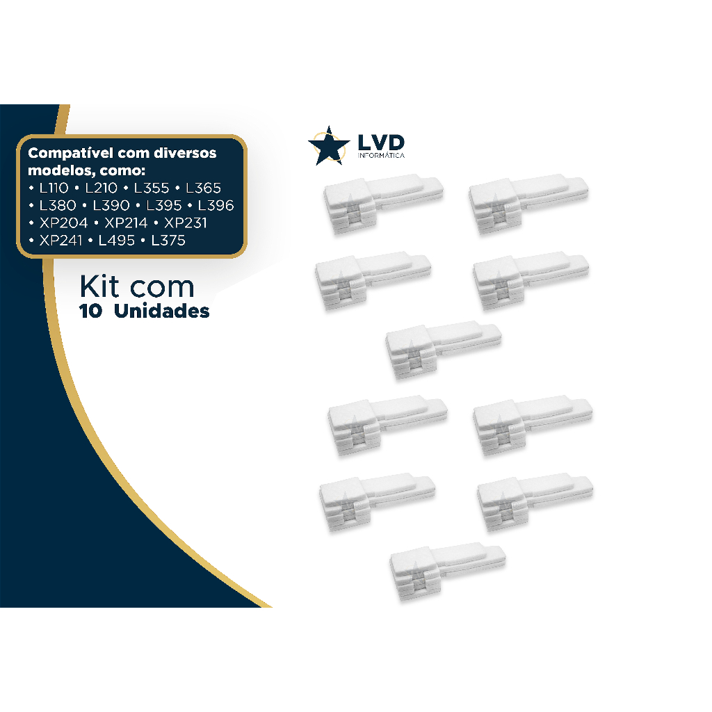 Kit 10x Almofada Esponja Feltro Epson L355 L365 L380 L395 L495 (SEM CAIXA, SOMENTE O FELTRO)
