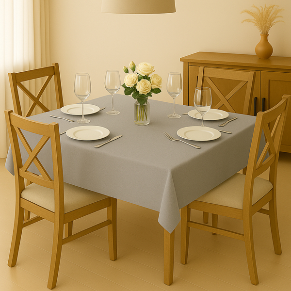Toalha De Mesa Retangular 6 Lugares Cadeiras Oxford Liso 2,10x1,50m Cozinha Buffet Festa Cozzilar