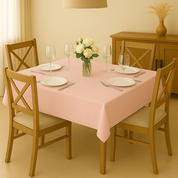Toalha de Mesa para Festa de Aniversário 4 Lugares Lisa Toalha de Mesa Quadrada Oxford 140x140cm