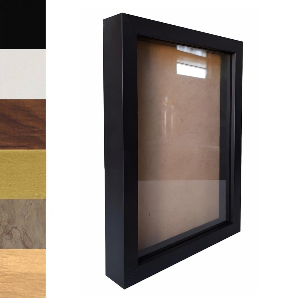 Moldura Caixa Alta com Vidro para Quadros Quilling e Scrapbook - Revestida - 1,5x3 em Oferta na Shopee