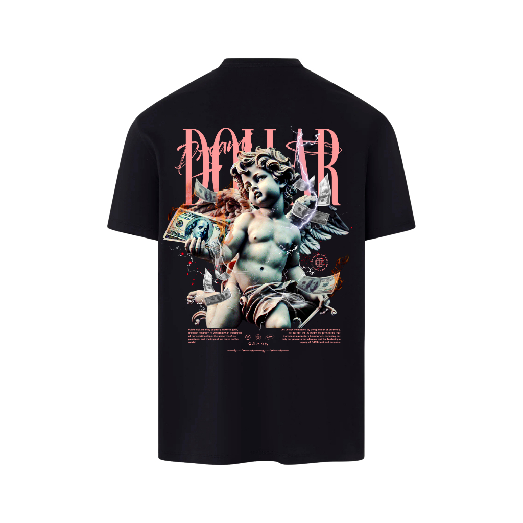 Camiseta Streetwear Masculina Básica – Modelo "Dollar Dreams" em 100% Algodão | Casual e Estilosa | Lançamento Exclusivo