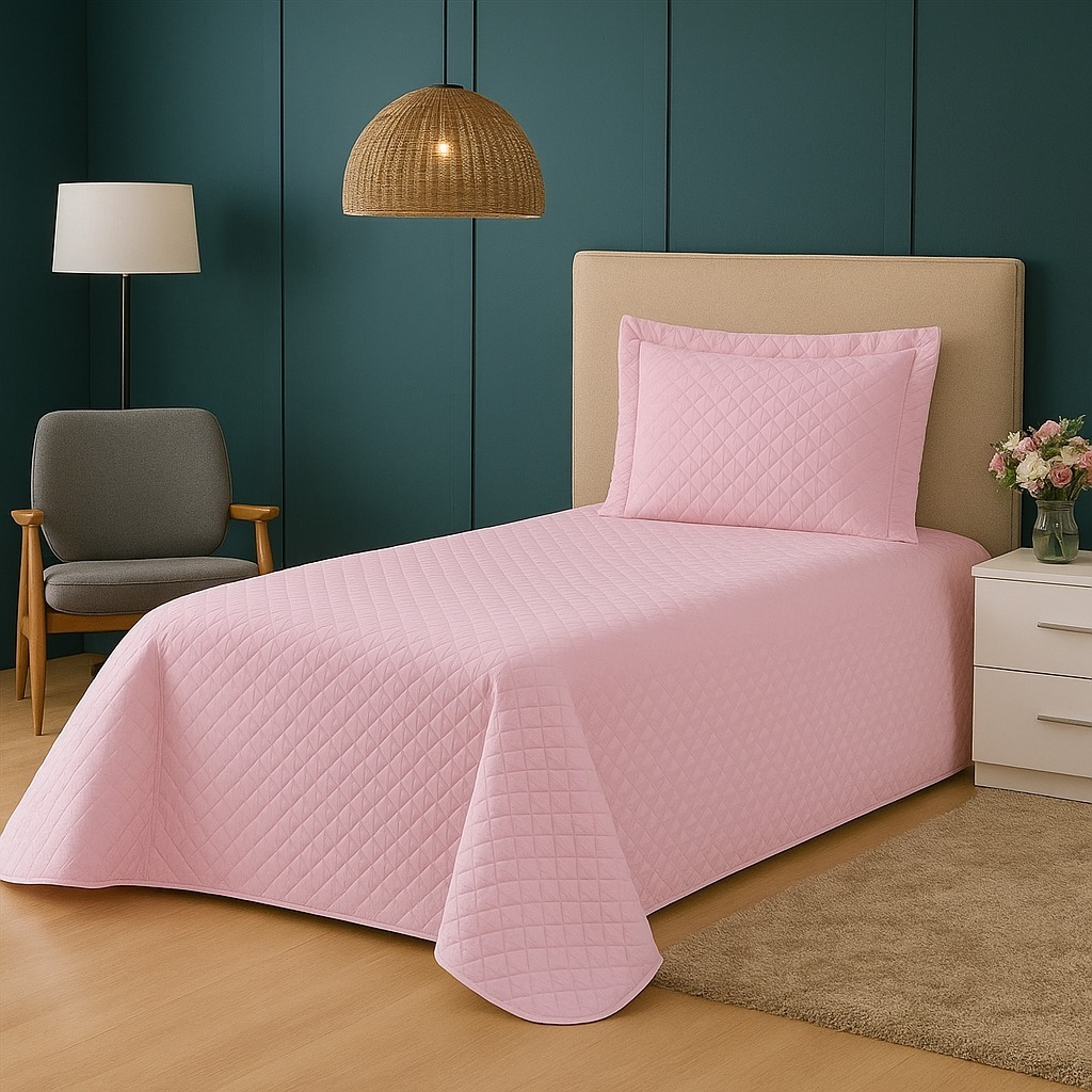 Kit Cobre-leito Colcha 2 Peças Solteiro Menina Promoção Colcha Menina Menino Protetor Colchão