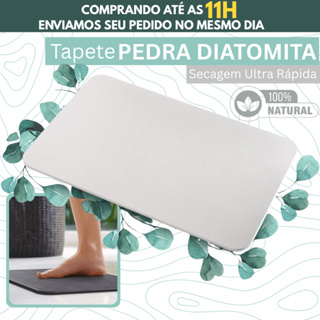Tapete de Pedra Diatomita Para Banheiro Suga 100% Água Secagem Rápida 60cm x 39cm Antiderrapante em Oferta na Shopee
