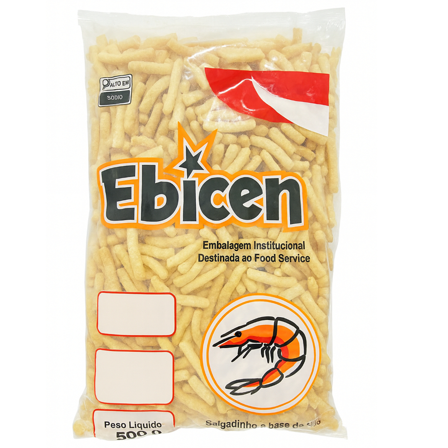 Salgadinho Assado De Camarão 500g - Ebicen em Oferta na Shopee