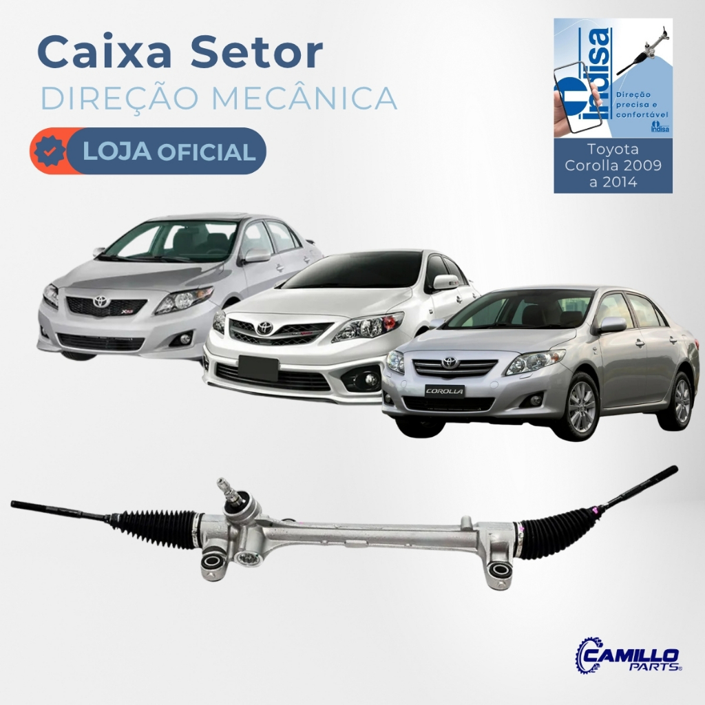 Caixa Direcao Toyota Corolla 2009 2010 2011 2012 2013 2014 em Oferta na Shopee