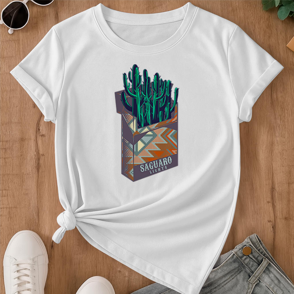 Camiseta estampada - country | saguaro | cigarro cactos | velho oeste cowgirl | blusa feminina premium 100% algodão